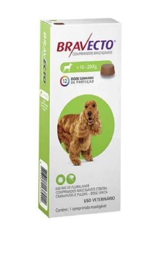 Bravecto Dog M 500 mg žuvacie tablety pre stredne veľké psy ( od 10 do 20 kg ) 1 x 1 tbl.
