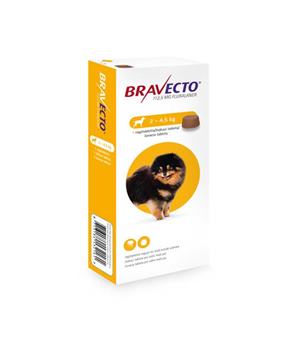 Bravecto Dog XS 112,5 mg žuvacie tablety pre veľmi malé psy ( od 2 do 4,5 kg ) 1 x 1 tbl.