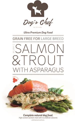 Dog’s Chef Atlantic Salmon & Trout with Asparagus LARGE BREED 500 g