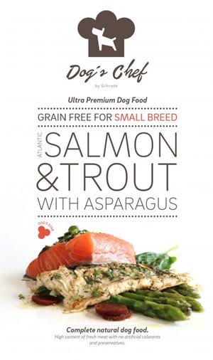 Dog’s Chef Atlantic Salmon & Trout with Asparagus SMALL BREED 500 g