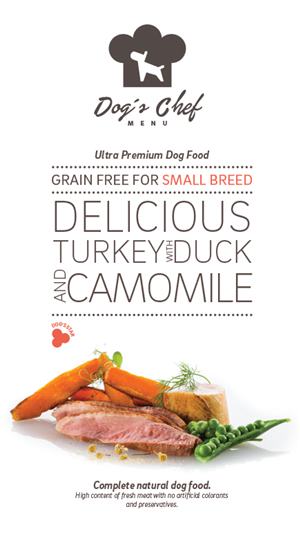 Dog’s Chef Delicious Turkey with Duck and Camomile SMALL BREED 2 kg