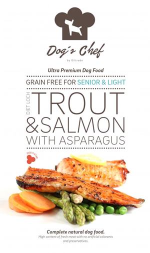 Dog’s Chef Diet Loch Trout & Salmon with Asparagus SENIOR/LIGHT 12 kg