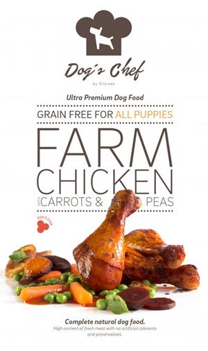 Dog’s Chef Farm Chicken with Carrots & Peas PUPPY 500 g