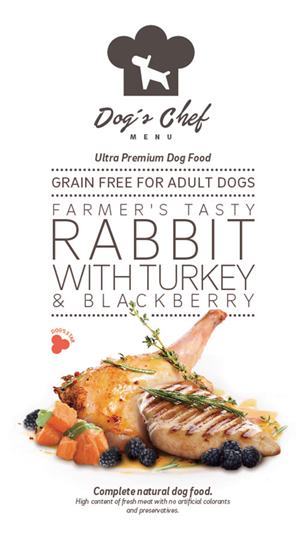 Dog’s Chef Farmer’s Tasty Rabbit with Turkey & Blackberry 500 g