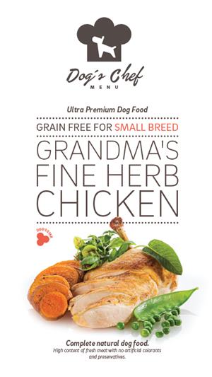 Dog’s Chef Grandma’s Fine Herb Chicken SMALL BREED 500 g