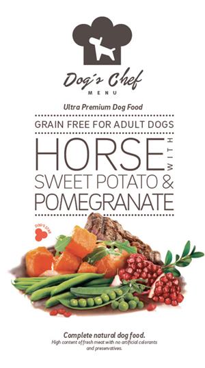 Dog’s Chef Horse with Sweet Potato & Pomegranate 500 g