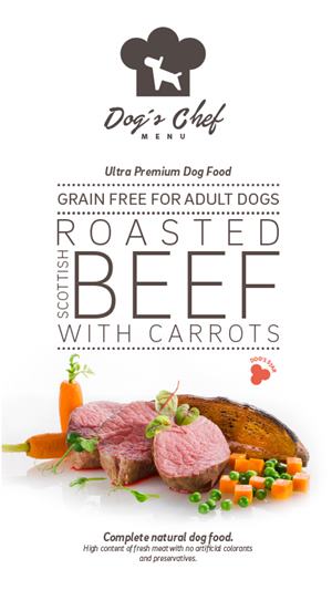 Dog’s Chef Roasted Scottish Beef with Carrots 15 kg