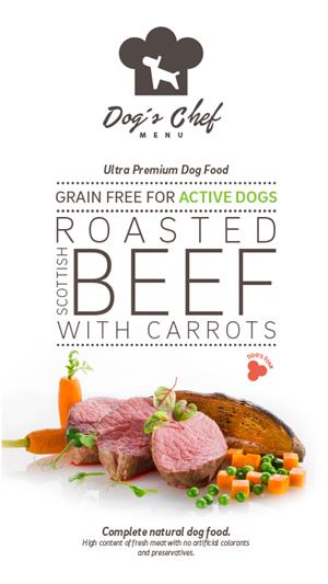 Dog’s Chef Roasted Scottish Beef with Carrots ACTIVE DOGS 500 g