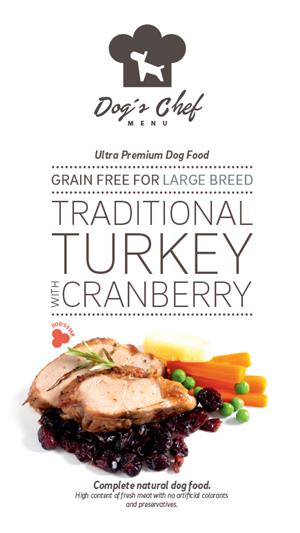 Dog’s Chef Traditional Turkey with Cranberry LARGE BREED 2 kg 