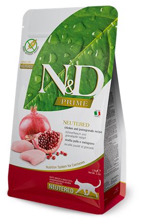 Farmina N&D cat PRIME (GF) adult, neutered, chicken & pomegranate 1,5 kg