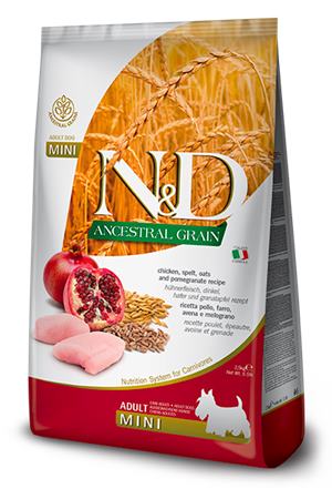 Farmina N&D dog AG adult mini, chicken, spelt, oats & pomegranate 2,5 kg