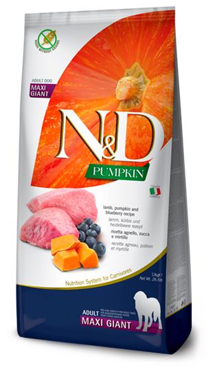 Farmina N&D dog PUMPKIN (GF) adult giant maxi, lamb & blueberry 12 kg