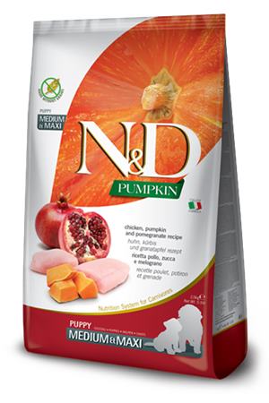 Farmina N&D dog PUMPKIN (GF) puppy medium & maxi, chicken & pomegranate 12 kg